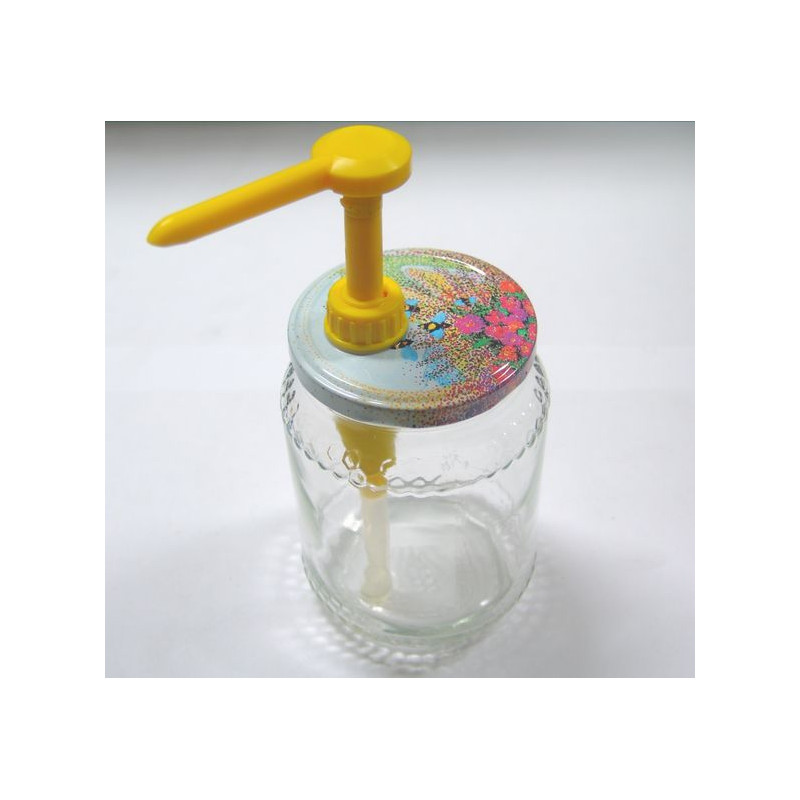 RoSoy Dispenser di sciroppo di Miele da 200 ml in plastica Vintage Senza Contenitore di gocciolamento Dispenser di Miele 